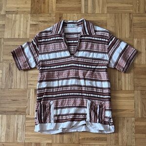 [SOLD!] Greek textured polo shirt - true vintage